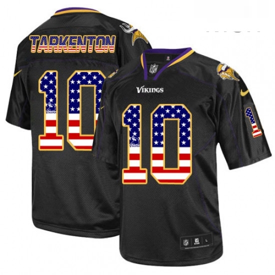 Mens Nike Minnesota Vikings 10 Fran Tarkenton Elite Black USA Flag Fashion NFL Jersey Mens Nike Minnesota Vikings 10 Fran Tarkenton Elite Black USA Flag Fashion NFL Jersey