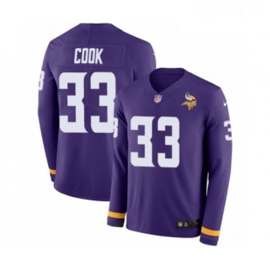 Mens Nike Minnesota Vikings 33 Dalvin Cook Limited Purple Therma Long Sleeve NFL Jersey Mens Nike Minnesota Vikings 33 Dalvin Cook Limited Purple Therma Long Sleeve NFL Jersey