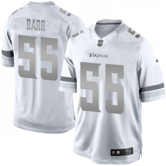 Mens Nike Minnesota Vikings 55 Anthony Barr Limited White Platinum NFL Jersey Mens Nike Minnesota Vikings 55 Anthony Barr Limited White Platinum NFL Jersey