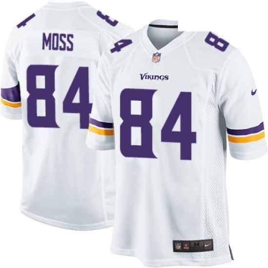 Mens Nike Minnesota Vikings 84 Randy Moss Game White NFL Jersey Mens Nike Minnesota Vikings 84 Randy Moss Game White NFL Jersey