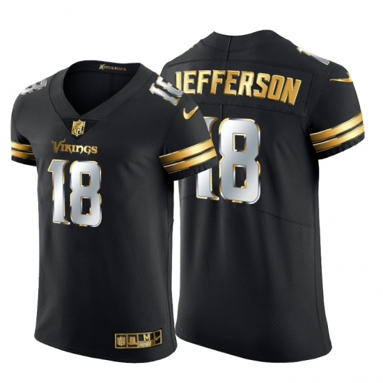 Minnesota Vikings 18 Justin Jefferson Men Nike Black Edition Vapor Untouchable Elite NFL Jersey Minnesota Vikings 18 Justin Jefferson Men Nike Black Edition Vapor Untouchable Elite NFL Jersey