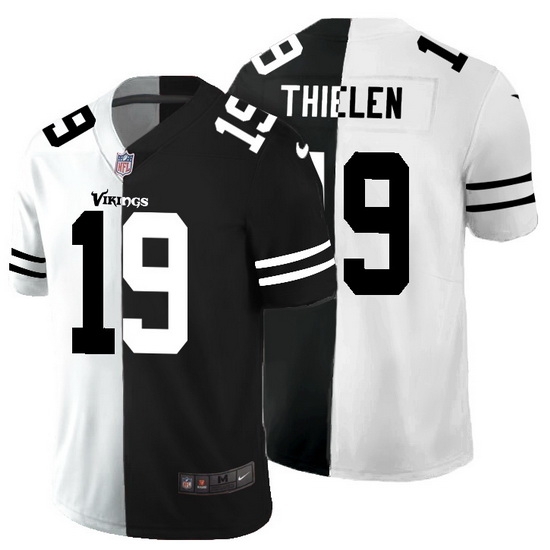 Minnesota Vikings 19 Adam Thielen Men Black V White Peace Split Nike Vapor Untouchable Limited NFL Jersey Minnesota Vikings 19 Adam Thielen Men Black V White Peace Split Nike Vapor Untouchable Limited NFL Jersey