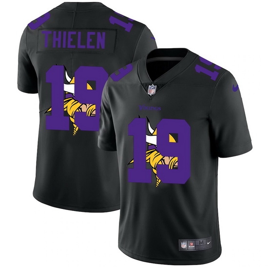 Minnesota Vikings 19 Adam Thielen Men Nike Team Logo Dual Overlap Limited NFL Jersey Black Minnesota Vikings 19 Adam Thielen Men Nike Team Logo Dual Overlap Limited NFL Jersey Black