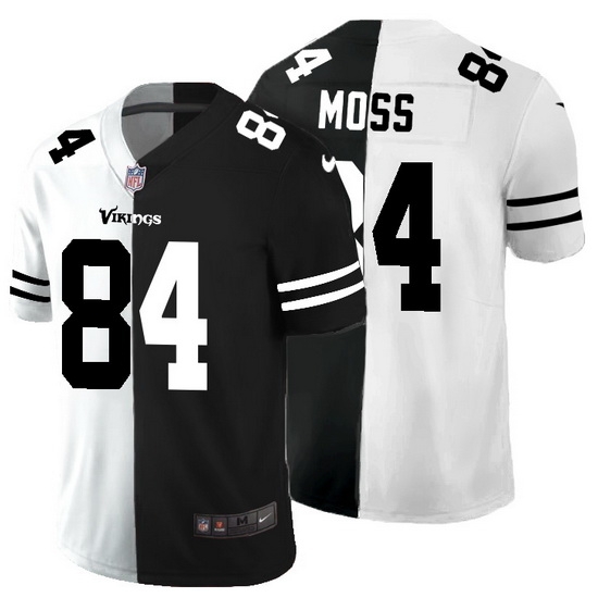 Minnesota Vikings 84 Randy Moss Men Black V White Peace Split Nike Vapor Untouchable Limited NFL Jersey Minnesota Vikings 84 Randy Moss Men Black V White Peace Split Nike Vapor Untouchable Limited NFL Jersey