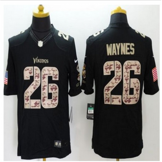 New Minnesota Vikings #26 Trae Waynes Black Men's Stitched NFL Limited Salute to Service Jersey New Minnesota Vikings #26 Trae Waynes Black Men's Stitched NFL Limited Salute to Service Jersey