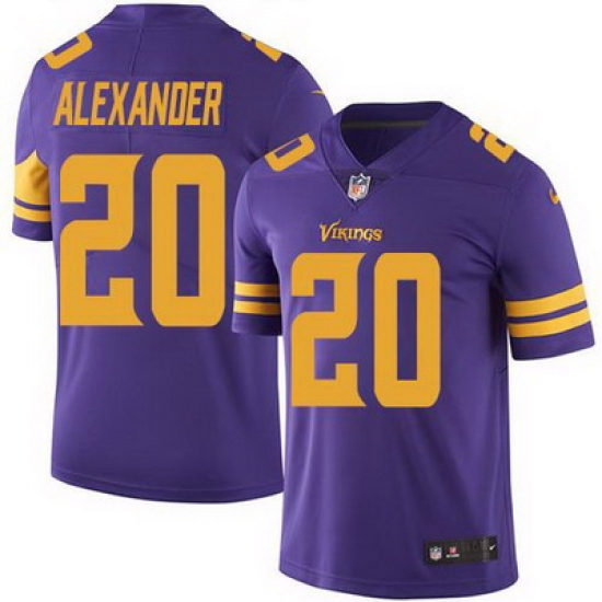 Nike Vikings #20 Mackensie Alexander Purple Mens Stitched NFL Limited Rush Jersey Nike Vikings #20 Mackensie Alexander Purple Mens Stitched NFL Limited Rush Jersey