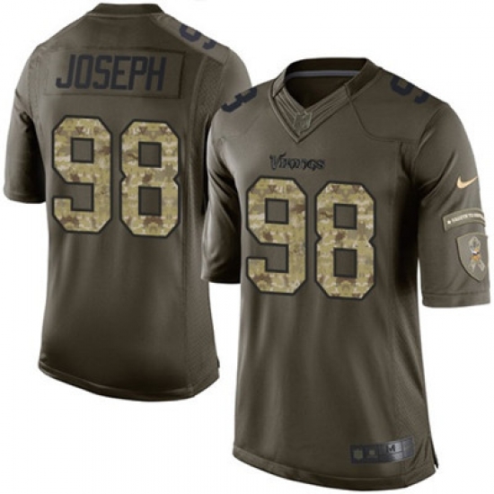 Nike Vikings #98 Linval Joseph Green Mens Stitched NFL Limited 2015 Salute To Service Jersey Nike Vikings #98 Linval Joseph Green Mens Stitched NFL Limited 2015 Salute To Service Jersey