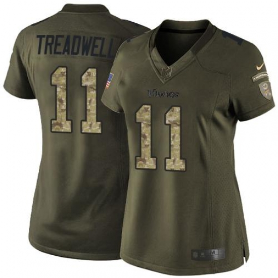 Nike Vikings #11 Laquon Treadwell Green Womens Stitched NFL Limited Salute to Service Jersey Nike Vikings #11 Laquon Treadwell Green Womens Stitched NFL Limited Salute to Service Jersey