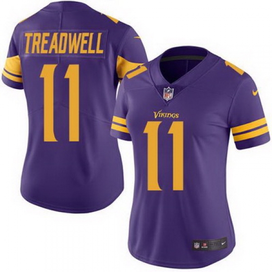 Nike Vikings #11 Laquon Treadwell Purple Womens Stitched NFL Limited Rush Jersey Nike Vikings #11 Laquon Treadwell Purple Womens Stitched NFL Limited Rush Jersey