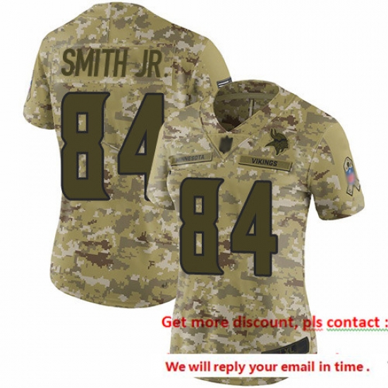 Vikings 84 Irv Smith Jr Camo Women Stitched Football Limited 2018 Salute to Service Jersey Vikings 84 Irv Smith Jr Camo Women Stitched Football Limited 2018 Salute to Service Jersey
