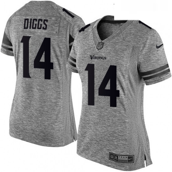 Womens Nike Minnesota Vikings 14 Stefon Diggs Limited Gray Gridiron NFL Jersey Womens Nike Minnesota Vikings 14 Stefon Diggs Limited Gray Gridiron NFL Jersey