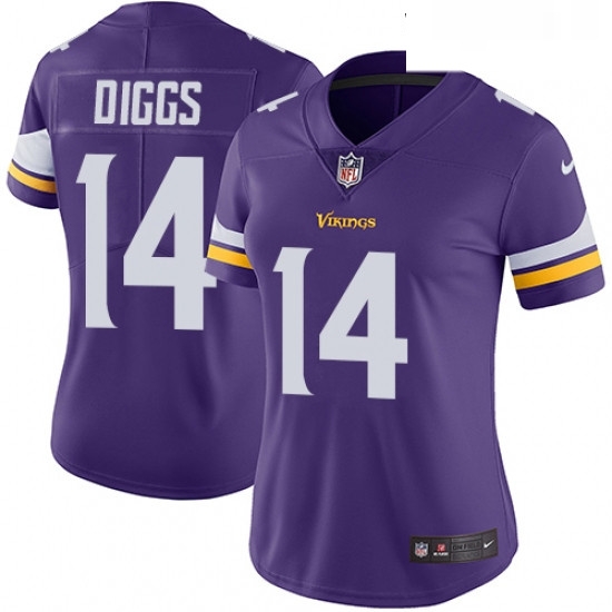 Womens Nike Minnesota Vikings 14 Stefon Diggs Purple Team Color Vapor Untouchable Limited Player NFL Jersey Womens Nike Minnesota Vikings 14 Stefon Diggs Purple Team Color Vapor Untouchable Limited Player NFL Jersey