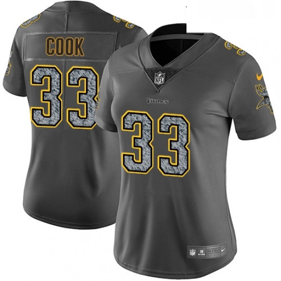 Womens Nike Minnesota Vikings 33 Dalvin Cook Gray Static Vapor Untouchable Limited NFL Jersey Womens Nike Minnesota Vikings 33 Dalvin Cook Gray Static Vapor Untouchable Limited NFL Jersey