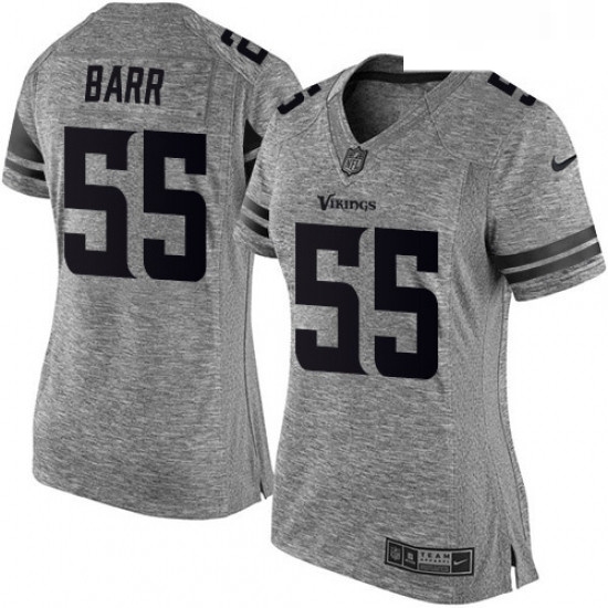 Womens Nike Minnesota Vikings 55 Anthony Barr Limited Gray Gridiron NFL Jersey Womens Nike Minnesota Vikings 55 Anthony Barr Limited Gray Gridiron NFL Jersey