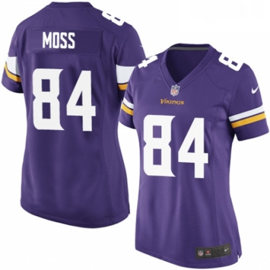Womens Nike Minnesota Vikings 84 Randy Moss Game Purple Team Color NFL Jersey Womens Nike Minnesota Vikings 84 Randy Moss Game Purple Team Color NFL Jersey