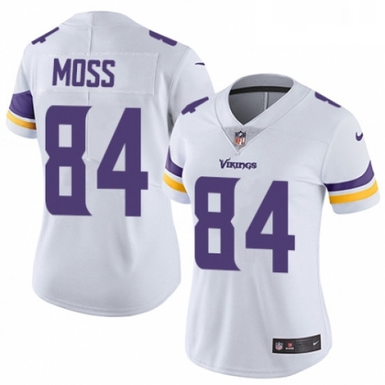 Womens Nike Minnesota Vikings 84 Randy Moss White Vapor Untouchable Limited Player NFL Jersey Womens Nike Minnesota Vikings 84 Randy Moss White Vapor Untouchable Limited Player NFL Jersey