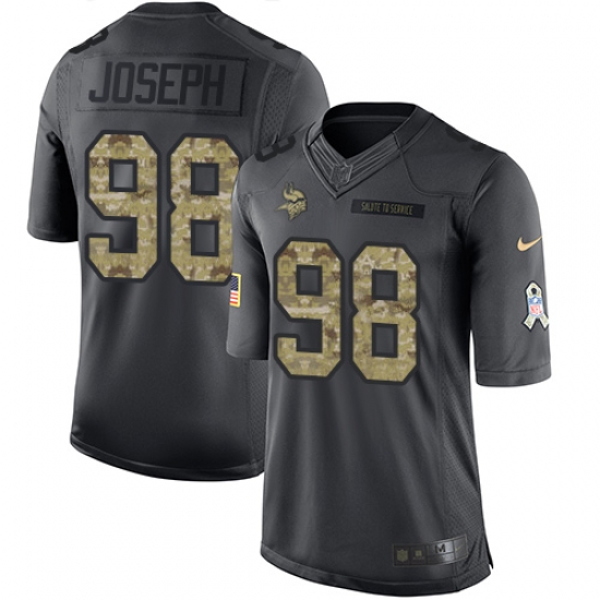 Nike Vikings #98 Linval Joseph Black Youth Stitched NFL Limited 2016 Salute To Service Jersey Nike Vikings #98 Linval Joseph Black Youth Stitched NFL Limited 2016 Salute To Service Jersey