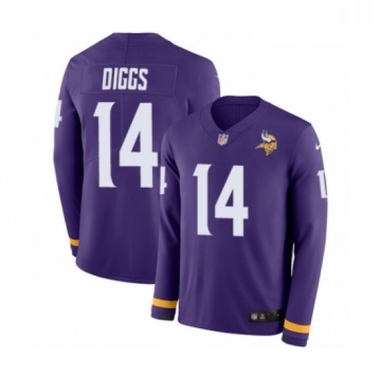 Youth Nike Minnesota Vikings 14 Stefon Diggs Limited Purple Therma Long Sleeve NFL Jersey Youth Nike Minnesota Vikings 14 Stefon Diggs Limited Purple Therma Long Sleeve NFL Jersey