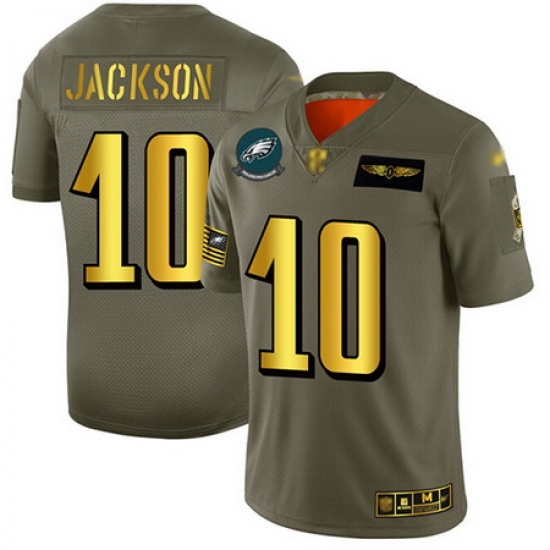 Eagles 10 DeSean Jackson Camo Gold Men Stitched Football Limited 2019 Salute To Service Jersey Eagles 10 DeSean Jackson Camo Gold Men Stitched Football Limited 2019 Salute To Service Jersey