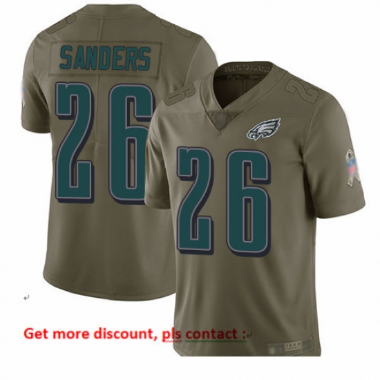 Eagles 26 Miles Sanders Olive Men Stitched Football Limited 2017 Salute To Service Jersey Eagles 26 Miles Sanders Olive Men Stitched Football Limited 2017 Salute To Service Jersey