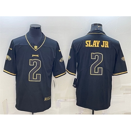 Men Philadelphia Eagles 2 Darius Slay JR Black Gold Vapor Untouchable Limited Stitched Jersey Men Philadelphia Eagles 2 Darius Slay JR Black Gold Vapor Untouchable Limited Stitched Jersey