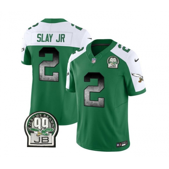 Men Philadelphia Eagles 2 Darius Slay JR Green White 2023 F U S E Throwback Vapor Untouchable Limited Stitched Football Jersey Men Philadelphia Eagles 2 Darius Slay JR Green White 2023 F U S E Throwback Vapor Untouchable Limited Stitched Football Jersey