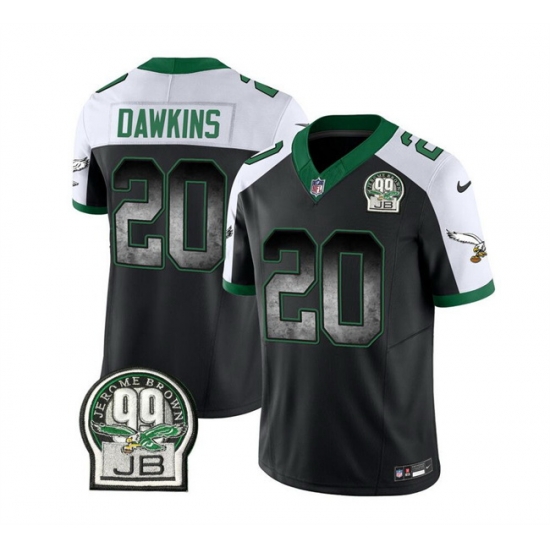 Men Philadelphia Eagles 20 Brian Dawkins Black White 2023 F U S E Throwback Vapor Untouchable Limited Stitched Football Jersey Men Philadelphia Eagles 20 Brian Dawkins Black White 2023 F U S E Throwback Vapor Untouchable Limited Stitched Football Jersey