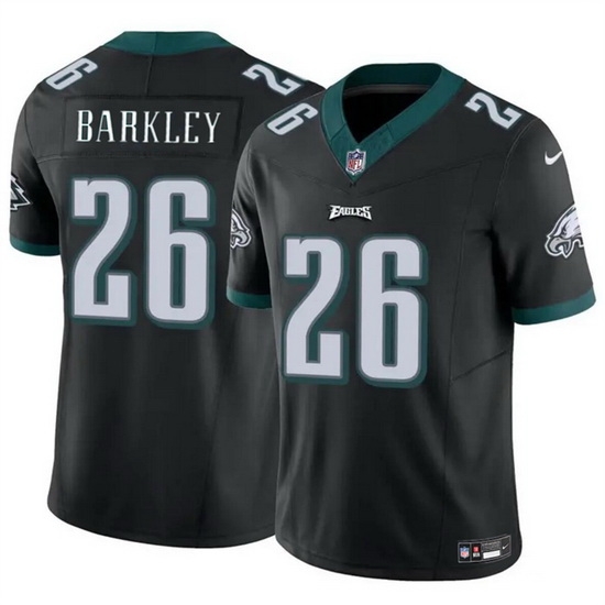 Men Philadelphia Eagles 26 Saquon Barkley Black 2023 F U S E Vapor Untouchable Limited Football Stitched Jersey Men Philadelphia Eagles 26 Saquon Barkley Black 2023 F U S E Vapor Untouchable Limited Football Stitched Jersey