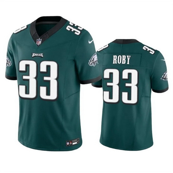 Men Philadelphia Eagles 33 Bradley Roby Green 2023 F U S E Vapor Untouchable Limited Stitched Football Jersey Men Philadelphia Eagles 33 Bradley Roby Green 2023 F U S E Vapor Untouchable Limited Stitched Football Jersey