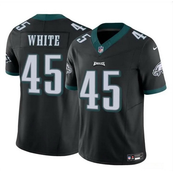 Men Philadelphia Eagles 45 Devin White Black 2023 F U S E Vapor Untouchable Limited Stitched Football Jersey Men Philadelphia Eagles 45 Devin White Black 2023 F U S E Vapor Untouchable Limited Stitched Football Jersey