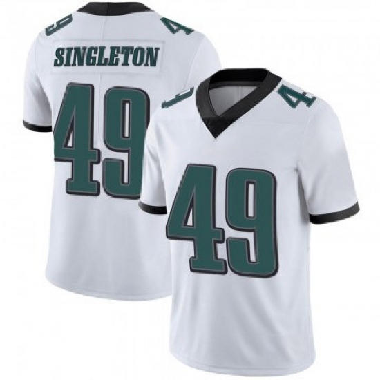 Men Philadelphia Eagles 49 Alex Singleton White Limited Vapor Untouchable Nike Jersey Men Philadelphia Eagles 49 Alex Singleton White Limited Vapor Untouchable Nike Jersey