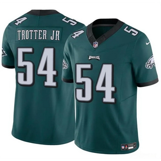 Men Philadelphia Eagles 54 Jeremiah Trotter Jr Green 2024 Draft F U S E Vapor Untouchable Limited Stitched Football Jersey Men Philadelphia Eagles 54 Jeremiah Trotter Jr Green 2024 Draft F U S E Vapor Untouchable Limited Stitched Football Jersey