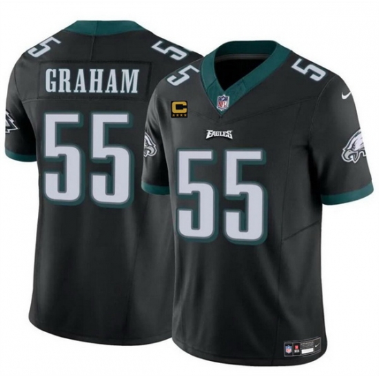Men Philadelphia Eagles 55 Brandon Graham Black F U S E With 4 Star C Patch Vapor Untouchable Limited Stitched Football Jersey Men Philadelphia Eagles 55 Brandon Graham Black F U S E With 4 Star C Patch Vapor Untouchable Limited Stitched Football Jersey