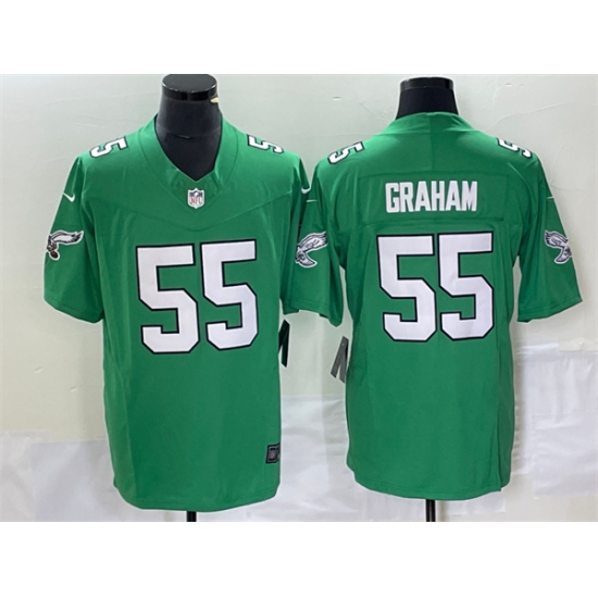 Men Philadelphia Eagles 55 Brandon Graham Green 2023 F U S E Vapor Untouchable Stitched Football Jersey Men Philadelphia Eagles 55 Brandon Graham Green 2023 F U S E Vapor Untouchable Stitched Football Jersey