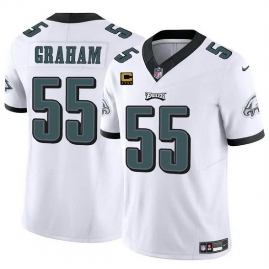 Men Philadelphia Eagles 55 Brandon Graham White F U S E With 4 Star C Patch Vapor Untouchable Limited Stitched Football Jersey Men Philadelphia Eagles 55 Brandon Graham White F U S E With 4 Star C Patch Vapor Untouchable Limited Stitched Football Jersey