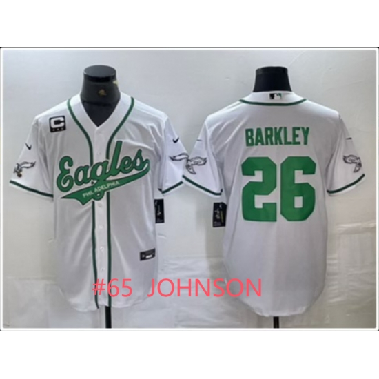 Men Philadelphia Eagles 65 Lane Johnson White Cool Base Baseball Stitched Jersey Men Philadelphia Eagles 65 Lane Johnson White Cool Base Baseball Stitched Jersey