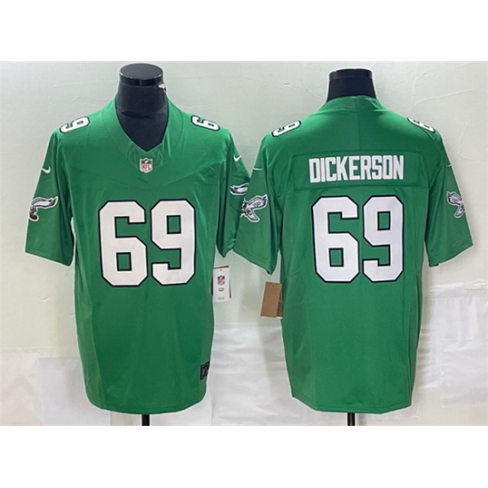 Men Philadelphia Eagles 69 Landon Dickerson Green 2023 F U S E Vapor Untouchable Stitched Football Jersey Men Philadelphia Eagles 69 Landon Dickerson Green 2023 F U S E Vapor Untouchable Stitched Football Jersey