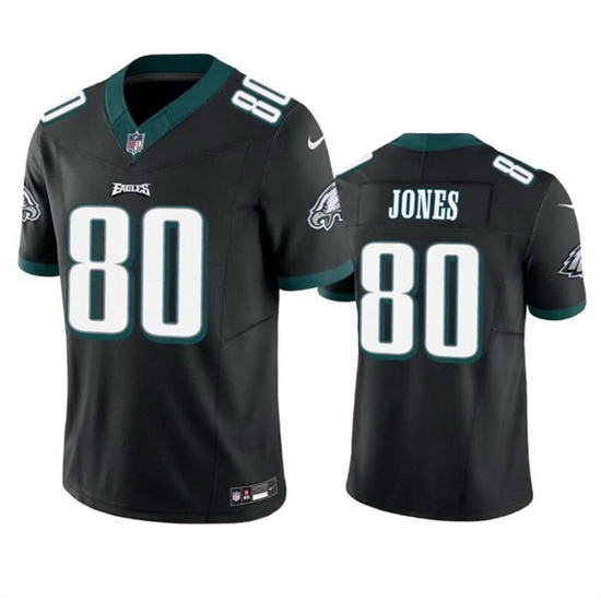 Men Philadelphia Eagles 80 Julio Jones Black 2023 F U S E Vapor Untouchable Limited Stitched Football Jersey Men Philadelphia Eagles 80 Julio Jones Black 2023 F U S E Vapor Untouchable Limited Stitched Football Jersey