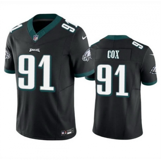 Men Philadelphia Eagles 91 Fletcher Cox Black 2023 F U S E Vapor Untouchable Limited Stitched Football Jersey Men Philadelphia Eagles 91 Fletcher Cox Black 2023 F U S E Vapor Untouchable Limited Stitched Football Jersey