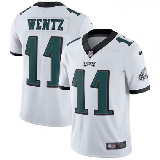 Mens Nike Philadelphia Eagles 11 Carson Wentz White Vapor Untouchable Limited Player NFL Jersey Mens Nike Philadelphia Eagles 11 Carson Wentz White Vapor Untouchable Limited Player NFL Jersey