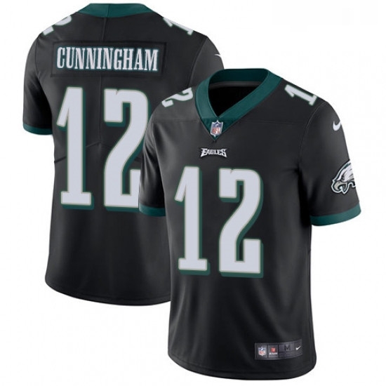 Mens Nike Philadelphia Eagles 12 Randall Cunningham Black Alternate Vapor Untouchable Limited Player NFL Jersey Mens Nike Philadelphia Eagles 12 Randall Cunningham Black Alternate Vapor Untouchable Limited Player NFL Jersey