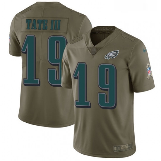 Mens Nike Philadelphia Eagles 19 Golden Tate III Limited Olive 2017 Salute to Service NFL Jerse Mens Nike Philadelphia Eagles 19 Golden Tate III Limited Olive 2017 Salute to Service NFL Jerse