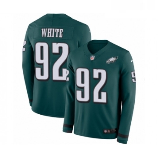 Mens Nike Philadelphia Eagles 92 Reggie White Limited Green Therma Long Sleeve NFL Jersey Mens Nike Philadelphia Eagles 92 Reggie White Limited Green Therma Long Sleeve NFL Jersey