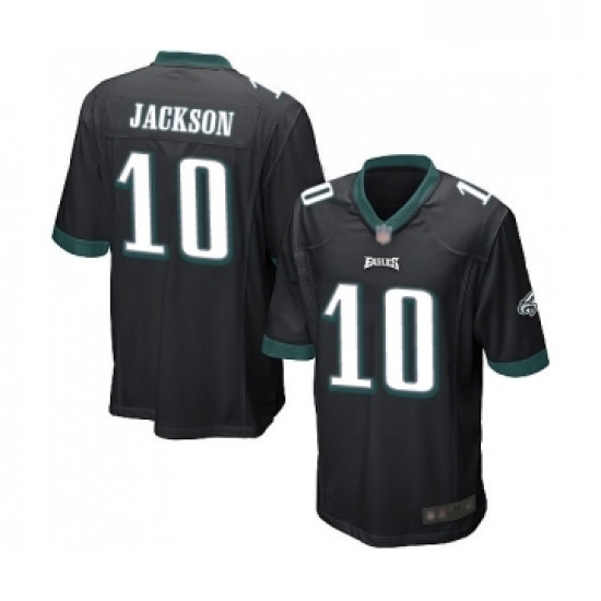 Mens Philadelphia Eagles 10 DeSean Jackson Game Black Alternate Football Jersey Mens Philadelphia Eagles 10 DeSean Jackson Game Black Alternate Football Jersey