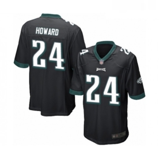 Mens Philadelphia Eagles 24 Jordan Howard Game Black Alternate Football Jersey Mens Philadelphia Eagles 24 Jordan Howard Game Black Alternate Football Jersey