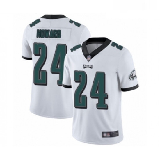 Mens Philadelphia Eagles 24 Jordan Howard White Vapor Untouchable Limited Player Football Jersey Mens Philadelphia Eagles 24 Jordan Howard White Vapor Untouchable Limited Player Football Jersey