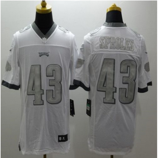 New Philadelphia Eagles #43 Darren Sproles White Mens Stitched NFL Limited Platinum Jersey New Philadelphia Eagles #43 Darren Sproles White Mens Stitched NFL Limited Platinum Jersey