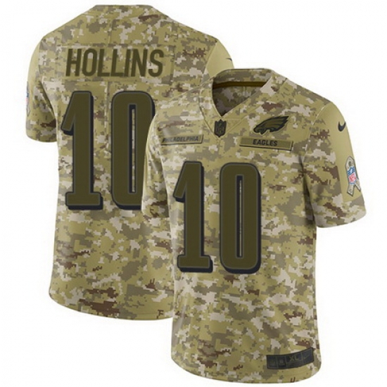 Nike Eagles #10 Mack Hollins Camo Mens Stitched NFL Limited 2018 Salute To Service Jersey Nike Eagles #10 Mack Hollins Camo Mens Stitched NFL Limited 2018 Salute To Service Jersey