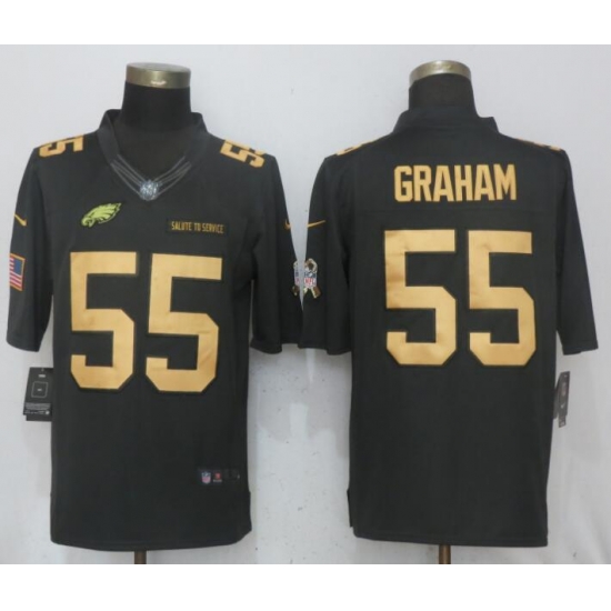 Nike Eagles #55 Brandon Graham Anthracite Gold Salute To Service Limited Jersey Nike Eagles #55 Brandon Graham Anthracite Gold Salute To Service Limited Jersey