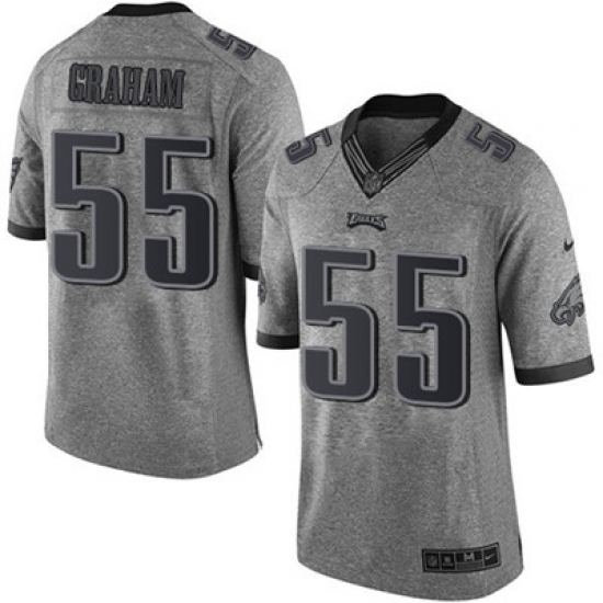 Nike Eagles #55 Brandon Graham Gray Mens Stitched NFL Limited Gridiron Gray Jersey Nike Eagles #55 Brandon Graham Gray Mens Stitched NFL Limited Gridiron Gray Jersey
